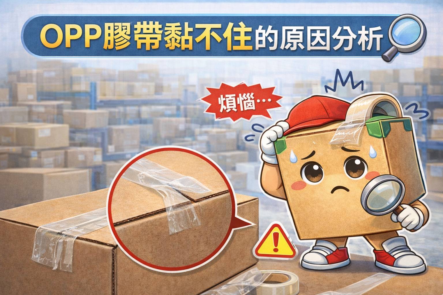 OPP 膠帶黏不住的原因解析｜不是膠...